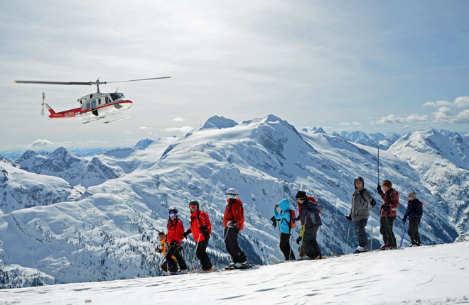 レベルストークヘリスキーの様子